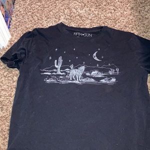 Black wolf tee shirt